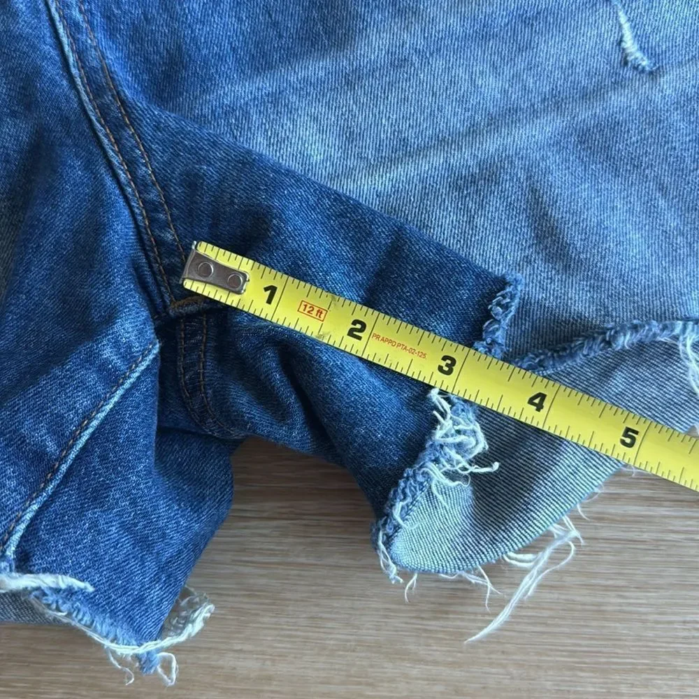 Madewell Cutoff Edition Glenoaks Wash Jean High-Rise Denim Shorts Stretchy 29